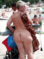 Old exhibs naked at public