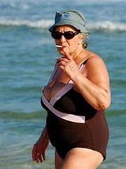 Real mature women in the SWIMSUIT on..